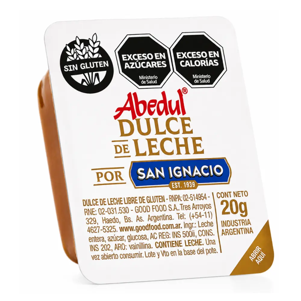 Dulce de Leche Abedul, Caja x 108 Blisters de 20g.
