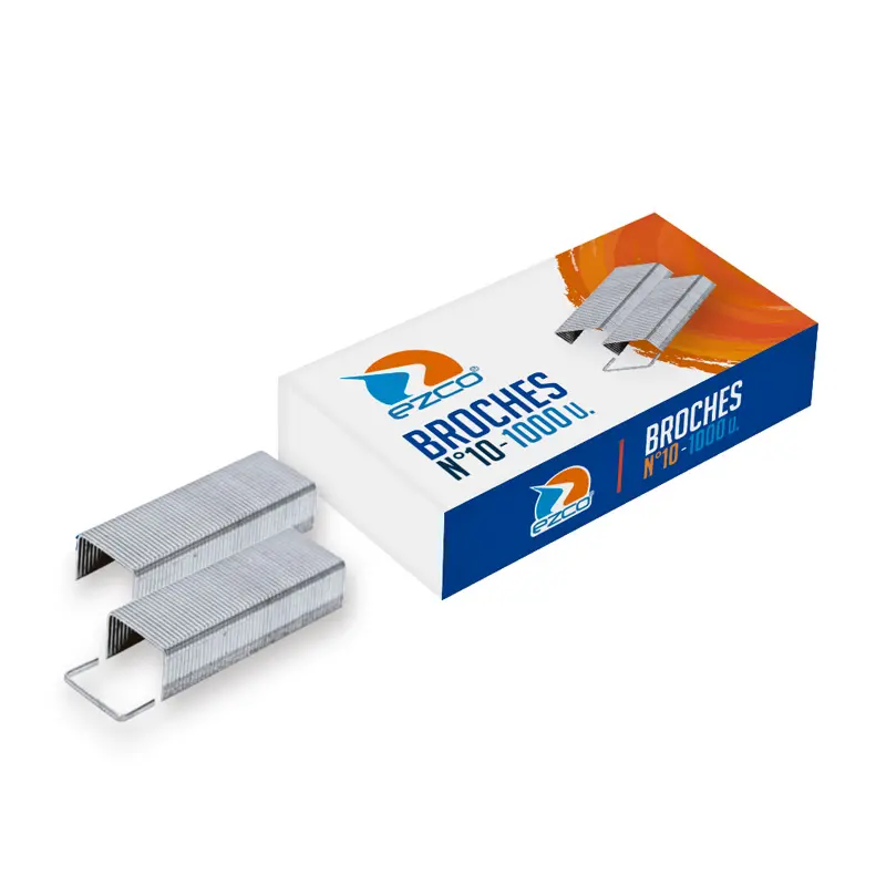 Broches Ezco N°10/50, caja de 1000 unidades