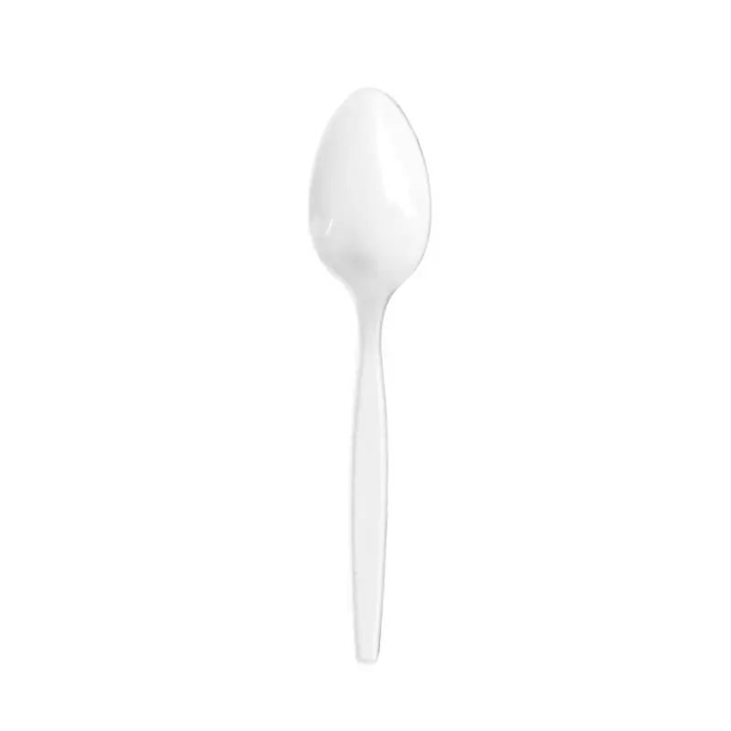 Cuchara plástica blanca, para postre, pack de 1000 unidades