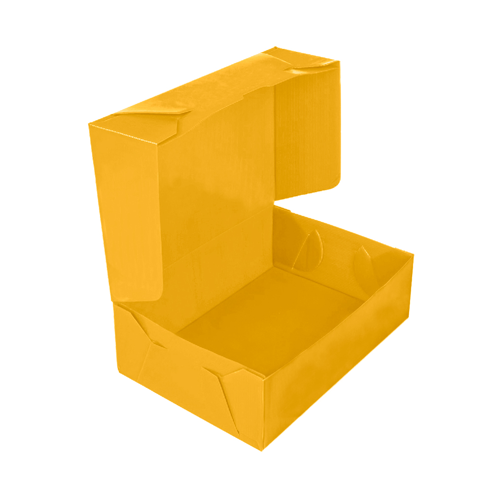 Caja Archivo plástica 12, amarilla Oficio, 36 x 25 x 12cm. 400g.