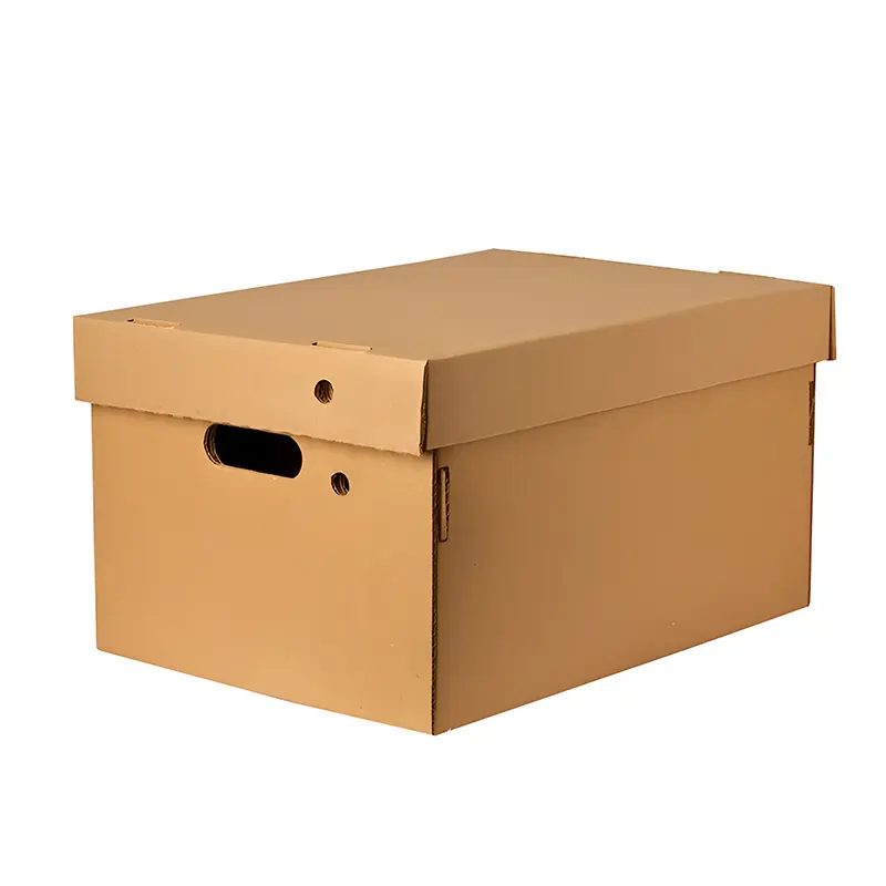 Caja Multiuso Kraft semi armada con tapa 42x32x25cm. M&D art. 403TER