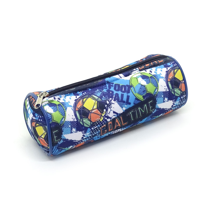 Cartuchera de tela  neopren de 1 cierre Goal Time tipo tubo