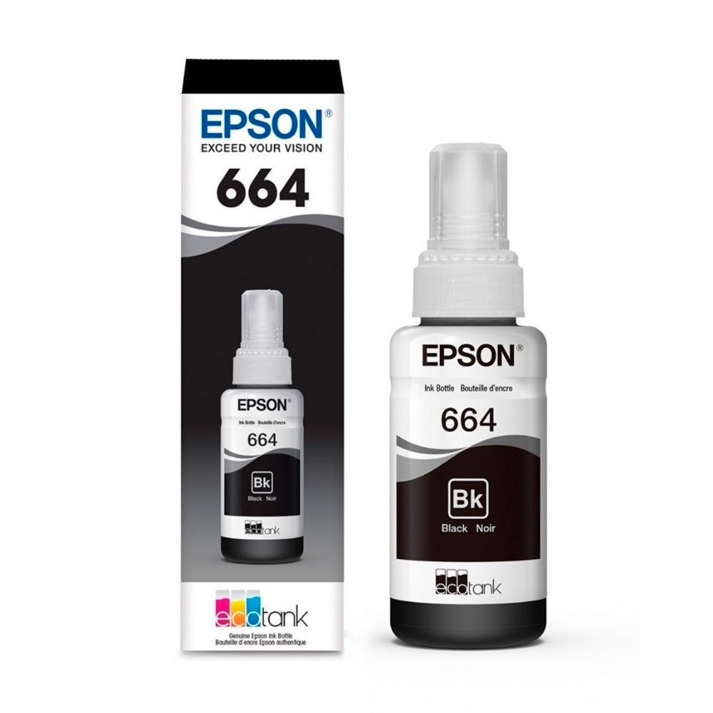 Botella de Tinta Original Epson T664120-AL Negro