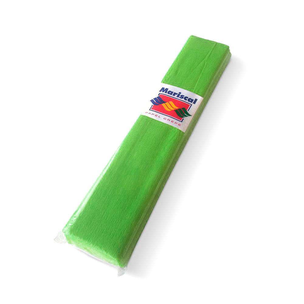 Papel Crepe Mariscal verde claro, pack de 10 unidades