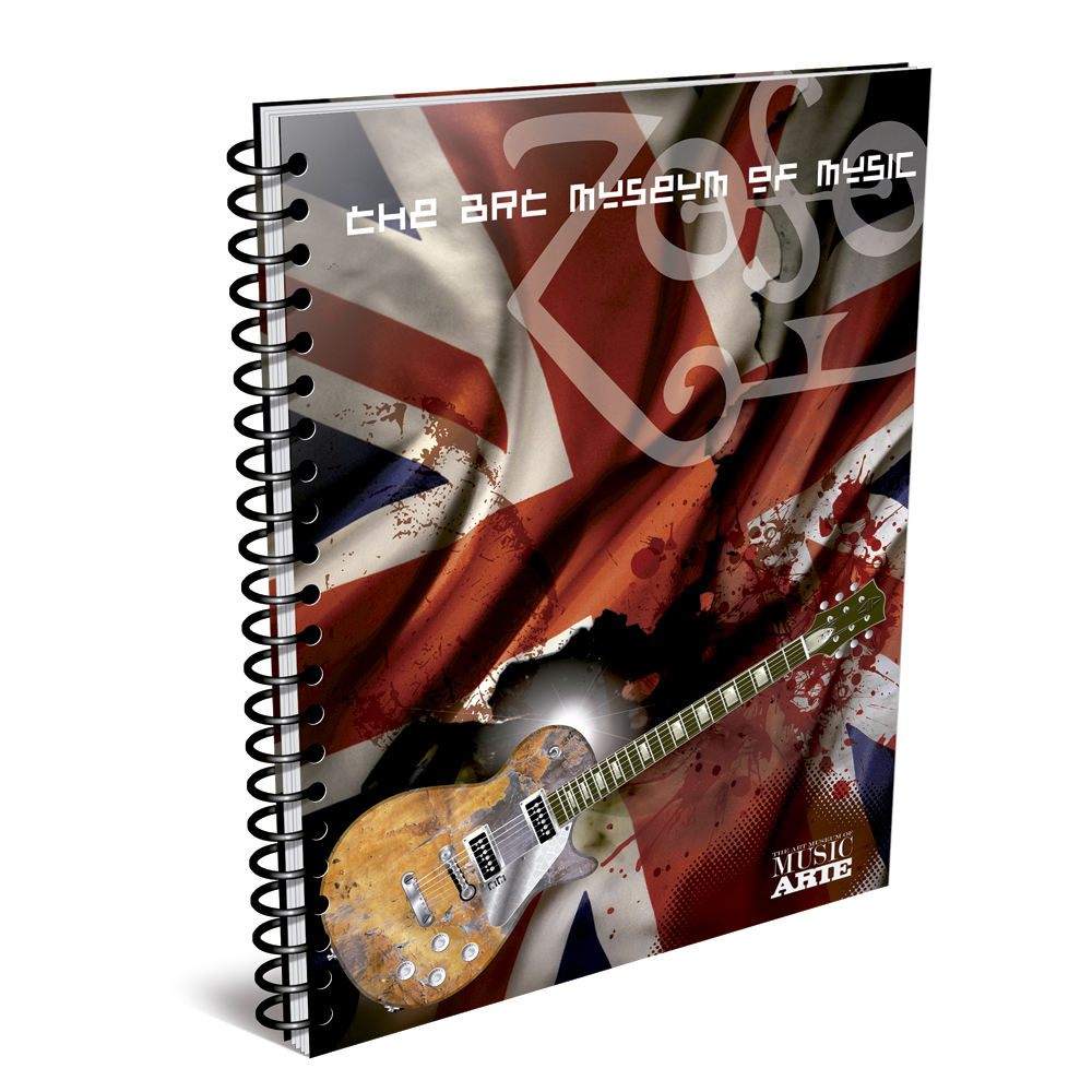 Cuaderno Arte Music espiralado, 16x21cm. 80 hojas rayadas