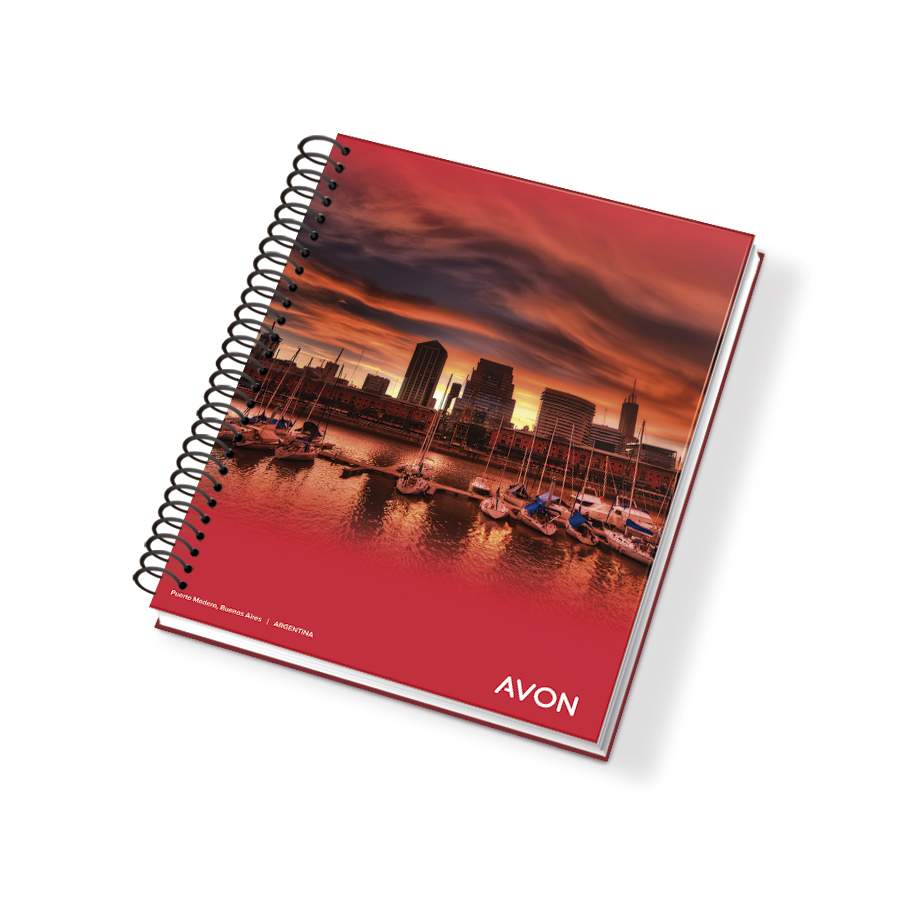 Cuaderno Avon espiralado, 16x21cm. 84 hojas rayadas