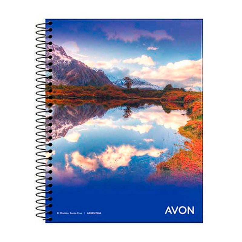 Cuaderno Avon espiralado,  22x29cm. 84 hojas cuadriculadas 