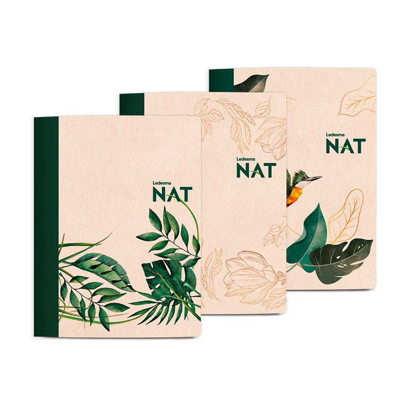 Cuaderno Ledesma NAT libreta tapa flexible, 16x21cm. 42 hojas punteadas
