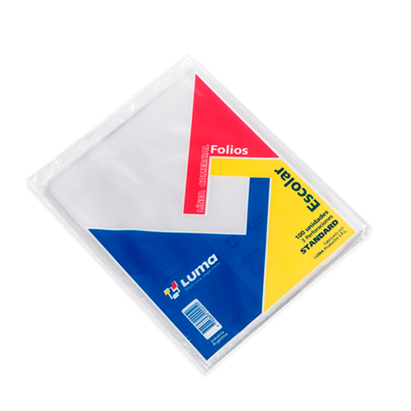 Folios N°3 escolar Liviano Luma pack x 100
