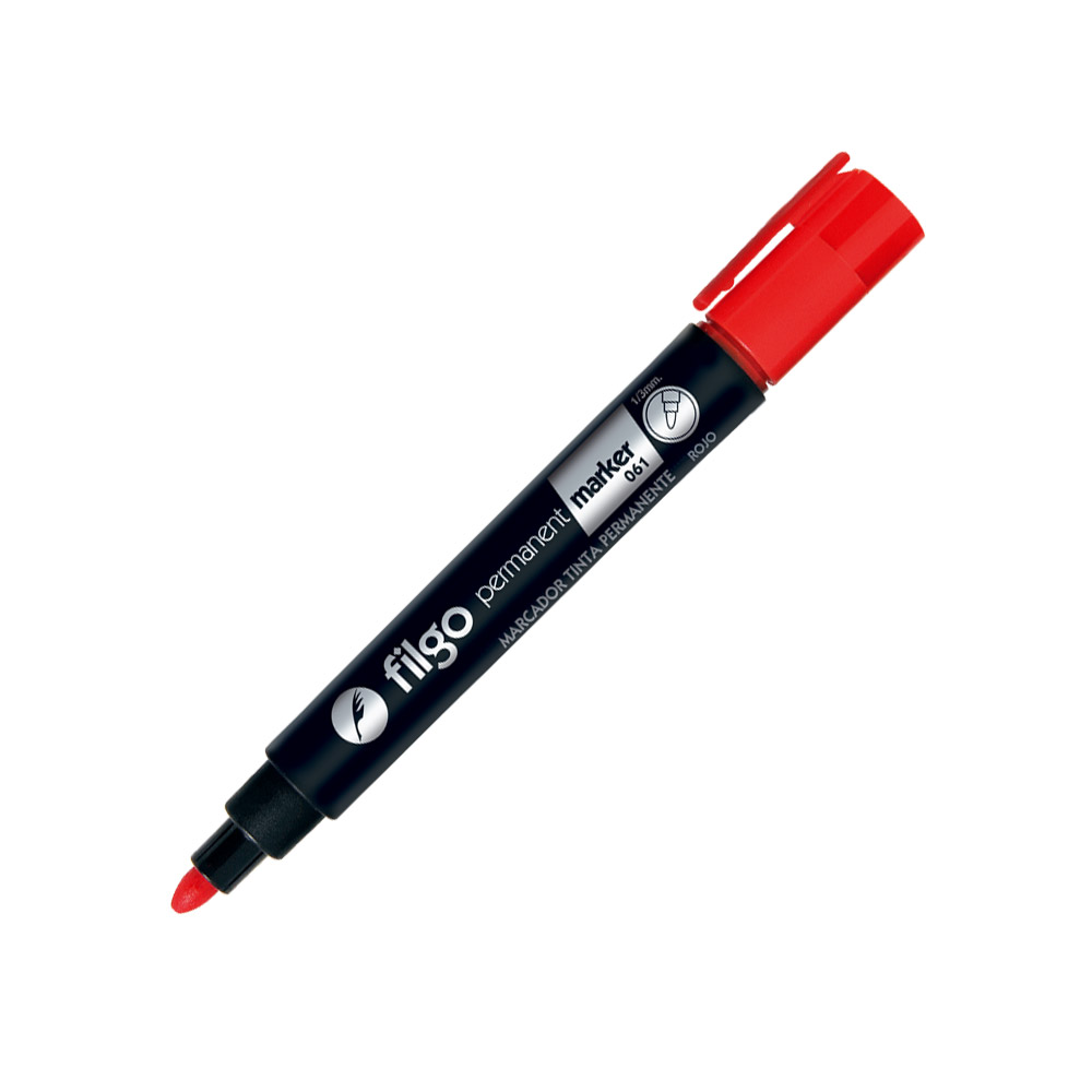 Marcador al solvente Filgo Permanent Marke 061 rojo