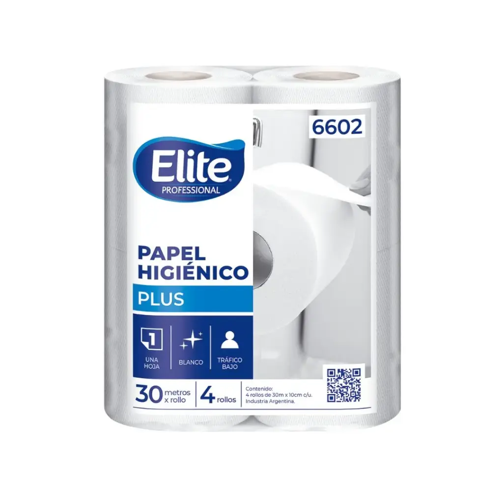 Papel Higiénico 6602 Elite Soft H/S 4 rollos x 30mts