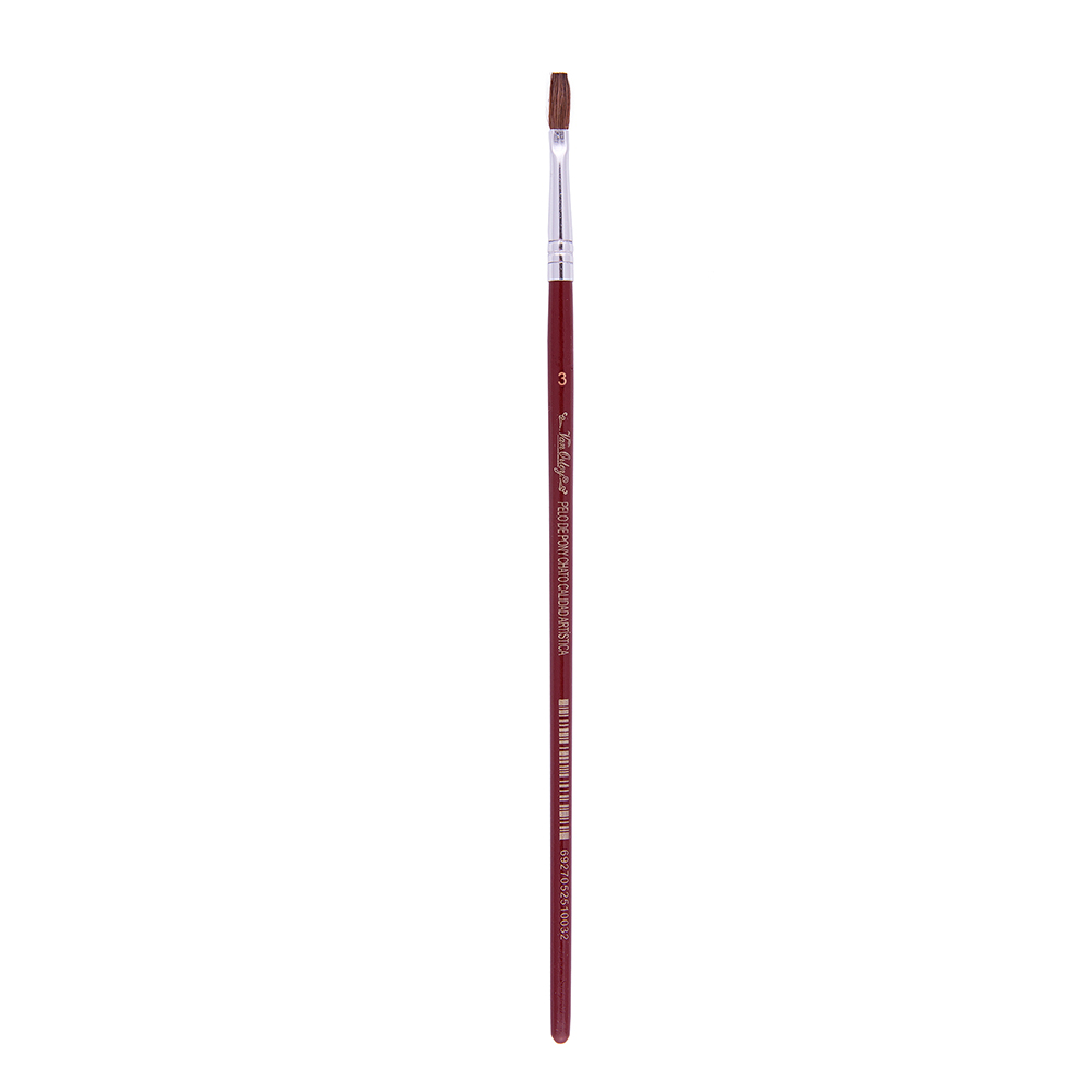 Pincel chato Van Orley N°  3, pack de 12 unidades
