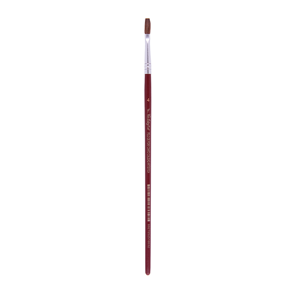 Pincel chato Van Orley N°  4, pack de 12 unidades
