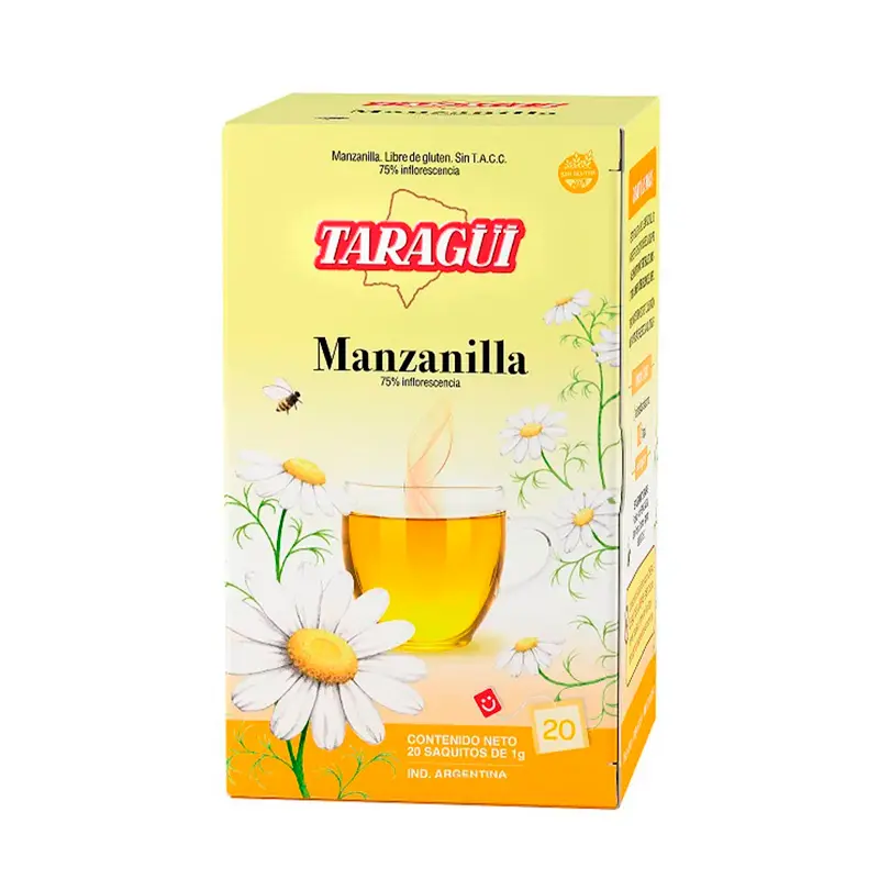 Té de Manzanilla Taragüí, caja de 20 saquitos