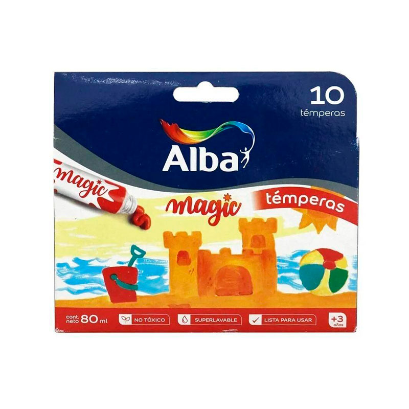 Témpera Alba Magic, 8cc. caja de 10 Surtidas