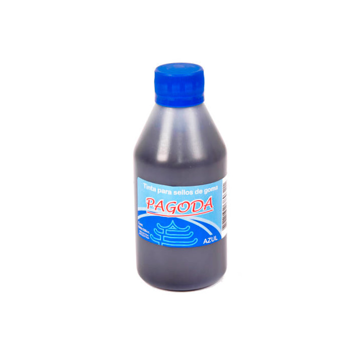 Tinta para sellos de goma Pagoda azul, 250cc. ( E )