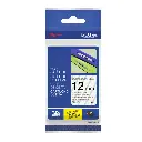 Cinta para rotuladora Brother TZe-131, laminada de 12mm. letra negra sobre fondo transparente 