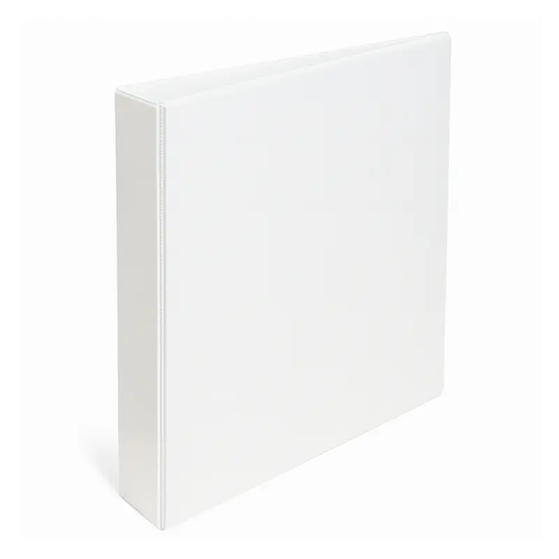 Carpeta 2 anillos 40mm A4 Blanca cubierta cristal, lomo de 50mm.