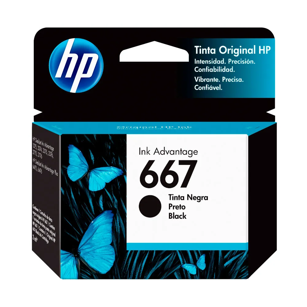 Cartucho Original HP 3YM79AL #667AL Negro
