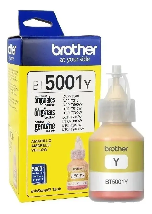 Botella Original Brother BT5001A Amarillo