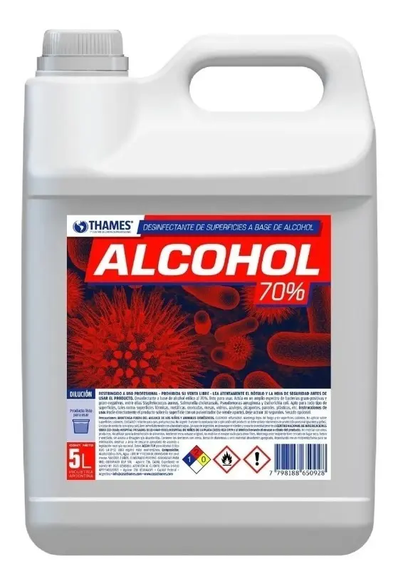 Alcohol Etilico 70% Bidon 5 Litros