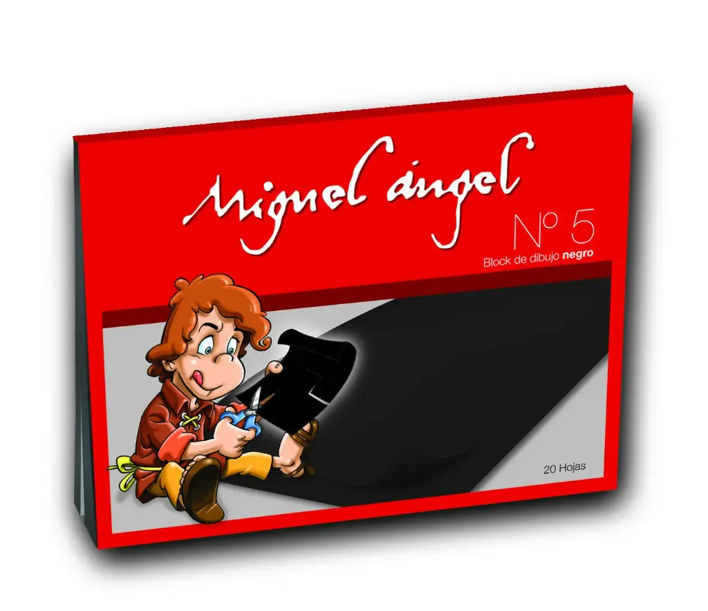 Block de dibujo Miguel Angel N°5, 24 hojas lisas negras