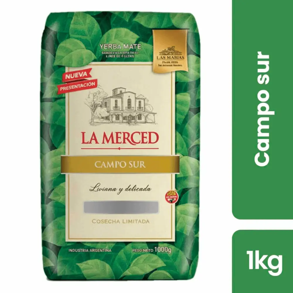 Yerba mate La Merced Campo Sur 1kg.