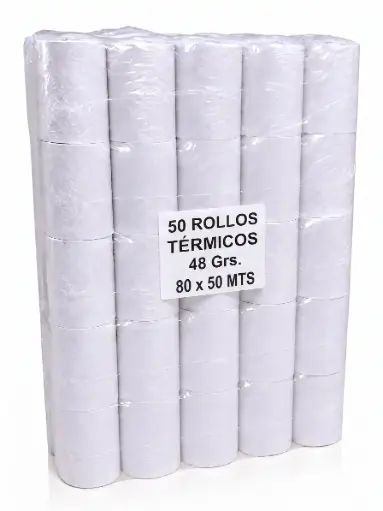 [COMBORT8050X50] Pack de 50 Rollo de Maquina Térmico 80mm. x 50 mts.