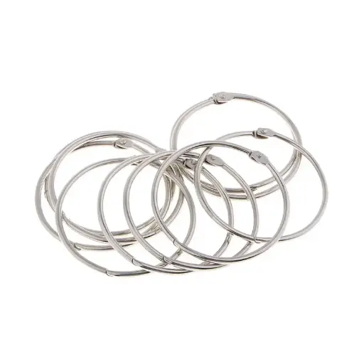 [ARO40X10] Aros metálicos para carpeta de 40mm. caja de 100 unidades