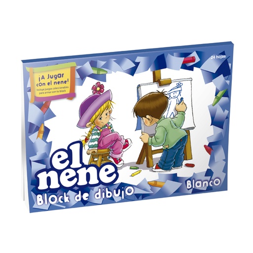 [ELNENEBKBL6] Block de dibujo El Nene N°6, 24 hojas blancas