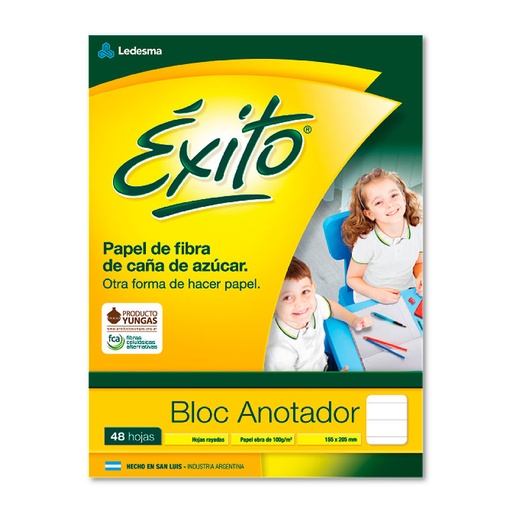 [EXITOANOTA48] Block anotador Éxito N°3, 48 hojas rayadas