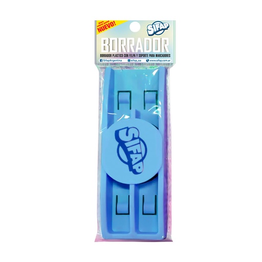 [SIFAPBORRPIZ] Borrador para pizarra blanca, plástico con imán Sifap