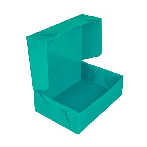 [CAJAVEROF12] Caja Archivo plástica 12, verde Oficio, 36 x 25 x 12cm. 400g.