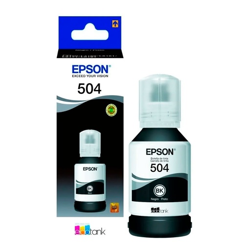 [EPSBOTT504NE] Botella de tinta Original Epson T504120 Negro