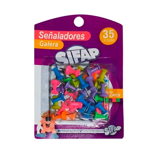[SIFAPSEGAL35] Señaladores galera Sifap colores surtidos, blister de 35 unidades