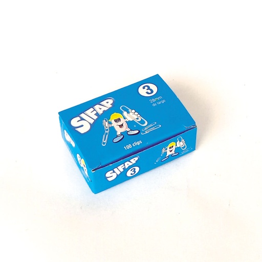 [SIFAPCLIPN3] Broches Clips Sifap N°3, 28mm. caja de 100 unidades