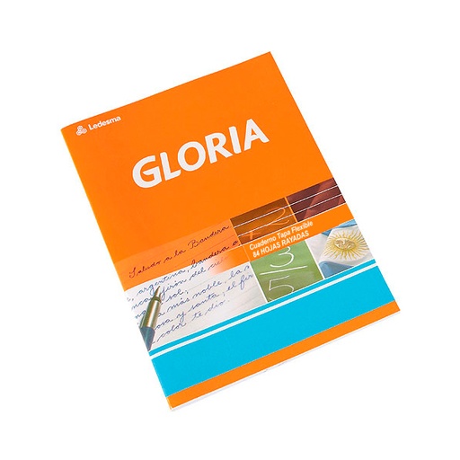 [GLORIATF84RA] Cuaderno Gloria tapa flexible, 16x21cm. 84 hojas rayadas