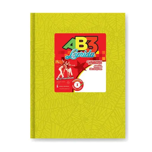 [LAPRIDAAM50R] Cuaderno Laprida AB3 Araña amarillo, 19 x 23cm. 50 hojas rayadas