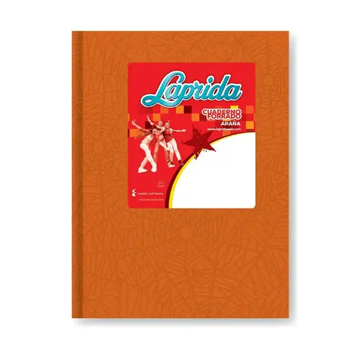 [LAPRIDANA50R] Cuaderno Laprida Araña naranja, 16x21cm. 50 hojas rayadas