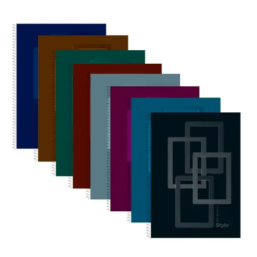 [MISAPURAYA16X21] Cuaderno Mis Apuntes Style espiralado tapa rígida, 16x21cm. 120 hojas rayadas