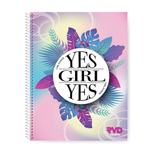 [RIVTFRVD297] Cuaderno Rivadavia Teens Girl Power espiralado, 22x29cm. 150 hojas cuadriculadas(D)