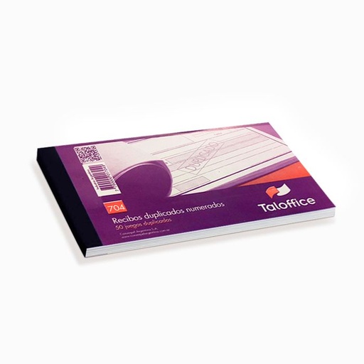 [TALOFFICE704] Talonario Recibo duplicado 704 Taloffice 