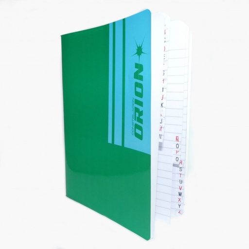 [INDICETF30] Cuaderno Índice Orión tapa flexible, 16 x 21cm. 30 hojas