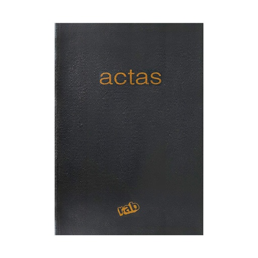 [RABACTACLO2M] Libro de Actas Clochet Rab 2 manos, tapa dura, 17 x 27cm. 200 páginas
