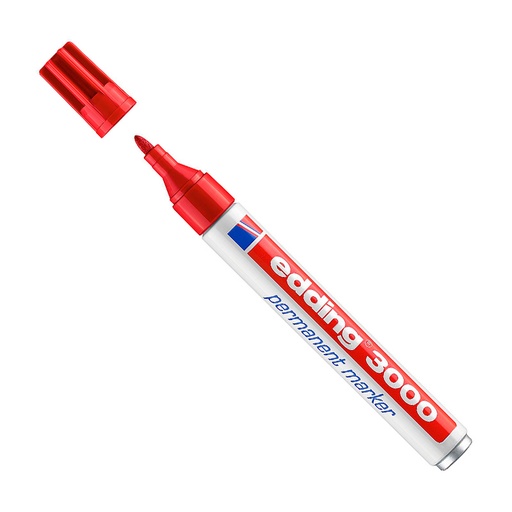 [EDDING3000RJ] Marcador permanente Edding 3000 rojo