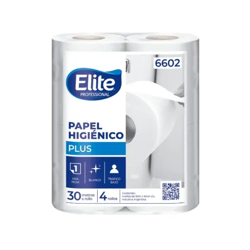 [ELIT660230X4] Papel Higiénico 6602 Elite Soft H/S 4 rollos x 30mts