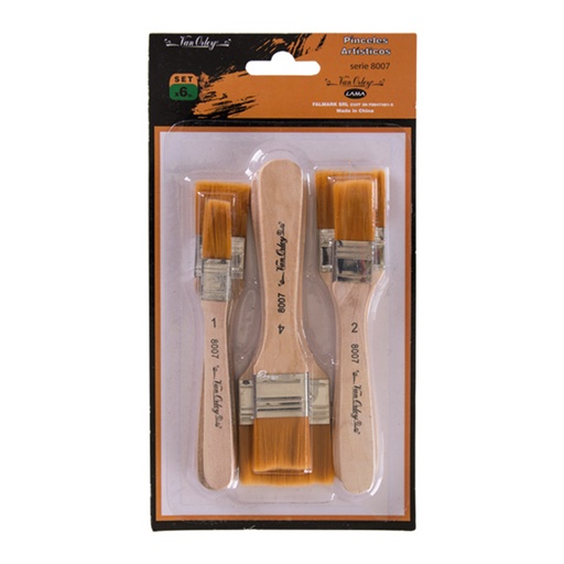 [PINCEL8007X6] Set de 6 Pinceletas surtidas para artística