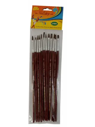 [VANORLCH0X12] Pincel chato Van Orley N°  0, pack de 12 unidades