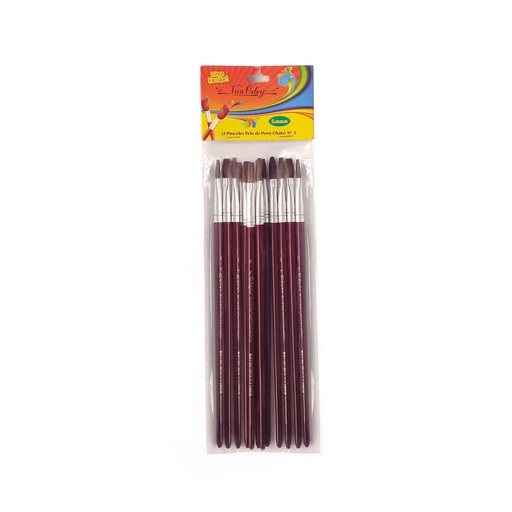 [VANORLRE6X12] Pincel redondo Van Orley N°  6, pack de 12 unidades