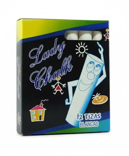 [PLAYTIZA12BL] Tizas Blancas caja x 12 